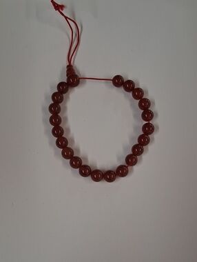 Red Beaded Stretch Bracelet